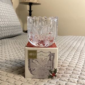 Mikasa poinsettia votive candle holder